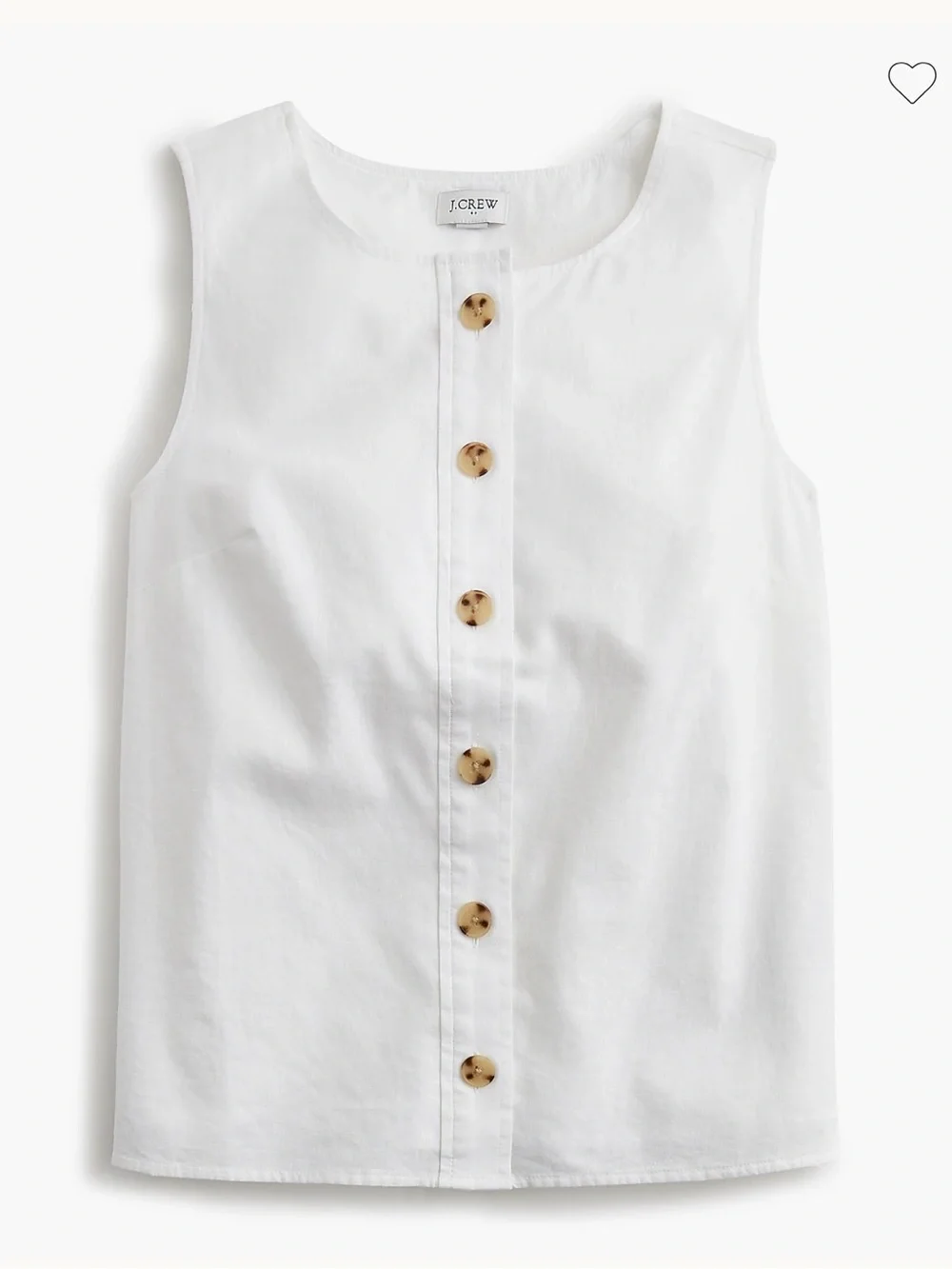 J Crew Linen Blend Button Front Shirt
